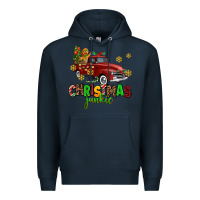 Navy christmas junkie Premium Hoodie - AdoDesignShop
