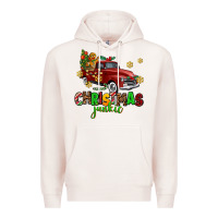 Pale Pink christmas junkie Premium Hoodie - AdoDesignShop