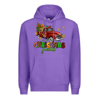 Purple christmas junkie Premium Hoodie - AdoDesignShop