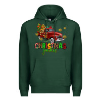Sports Green christmas junkie Premium Hoodie - AdoDesignShop