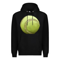 Black softball ball Premium Hoodie - JahusDesignShop
