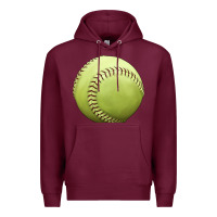 Burgundy softball ball Premium Hoodie - JahusDesignShop