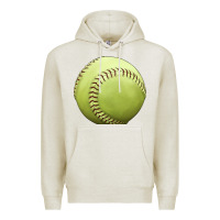 Oatmeal Heather softball ball Premium Hoodie - JahusDesignShop