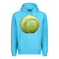 Ocean Blue softball ball Premium Hoodie - JahusDesignShop
