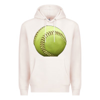 Pale Pink softball ball Premium Hoodie - JahusDesignShop