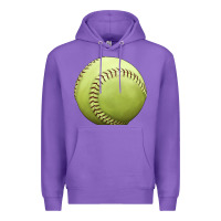 Purple softball ball Premium Hoodie - JahusDesignShop