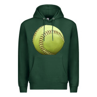 Sports Green softball ball Premium Hoodie - JahusDesignShop