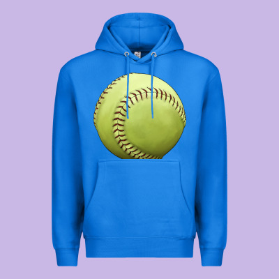 Softball Ball Premium Hoodie Designed By Jahusdesignshop