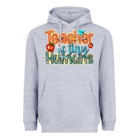 Heather Grey teacher of tiny humans Heavyweight Hoodie - texasbilliewilder