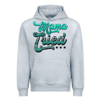 Heather Grey mama tried aztec turquoise Urban Hoodie - AdoDesignShop