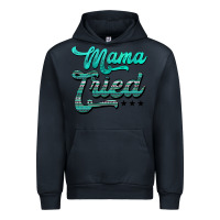 Navy mama tried aztec turquoise Urban Hoodie - AdoDesignShop