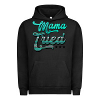 Pigment Black mama tried aztec turquoise Urban Hoodie - AdoDesignShop