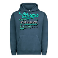 Pigment Midnight Navy mama tried aztec turquoise Urban Hoodie - AdoDesignShop