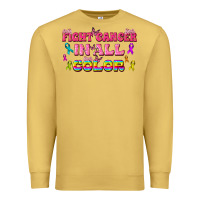 Antique Gold Fight Cancer In All Color Premium Sweatshirt - texasbilliewilder