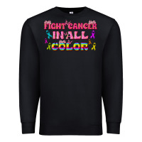 Black Fight Cancer In All Color Premium Sweatshirt - texasbilliewilder
