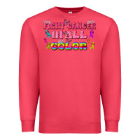 Cardinal Fight Cancer In All Color Premium Sweatshirt - texasbilliewilder