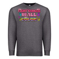 Charcoal Heather Fight Cancer In All Color Premium Sweatshirt - texasbilliewilder