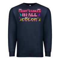 Navy Fight Cancer In All Color Premium Sweatshirt - texasbilliewilder