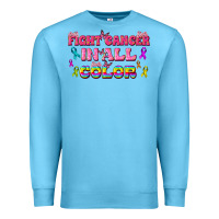 Ocean Blue Fight Cancer In All Color Premium Sweatshirt - texasbilliewilder