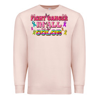 Pale Pink Fight Cancer In All Color Premium Sweatshirt - texasbilliewilder