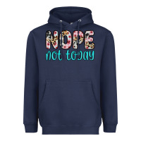 Navy nope not today Heavyweight Hoodie - Zillion Design Studio