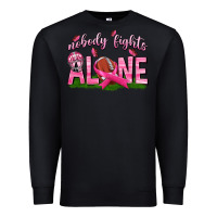 Black Football Nobody Fights Alone Premium Sweatshirt - texasbilliewilder