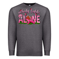 Charcoal Heather Football Nobody Fights Alone Premium Sweatshirt - texasbilliewilder