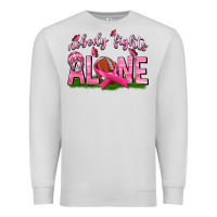 Dove Grey Football Nobody Fights Alone Premium Sweatshirt - texasbilliewilder