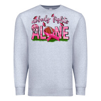 Heather Grey Football Nobody Fights Alone Premium Sweatshirt - texasbilliewilder