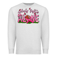 Oatmeal Heather Football Nobody Fights Alone Premium Sweatshirt - texasbilliewilder