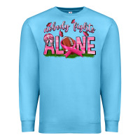 Ocean Blue Football Nobody Fights Alone Premium Sweatshirt - texasbilliewilder