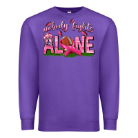 Purple Football Nobody Fights Alone Premium Sweatshirt - texasbilliewilder