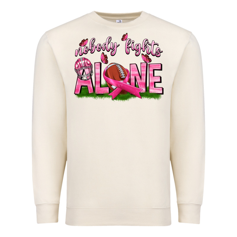 Football Nobody Fights Alone Premium Sweatshirt by texasbilliewilder | Teevron