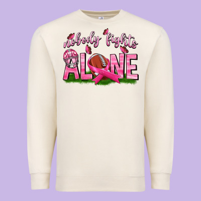Football Nobody Fights Alone Premium Sweatshirt Designed By Texasbilliewilder