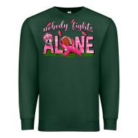 Sports Green Football Nobody Fights Alone Premium Sweatshirt - texasbilliewilder