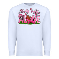 White Football Nobody Fights Alone Premium Sweatshirt - texasbilliewilder