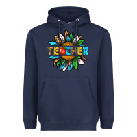 Navy teacher sunflower tbw Heavyweight Hoodie - texasbilliewilder