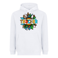 White teacher sunflower tbw Heavyweight Hoodie - texasbilliewilder