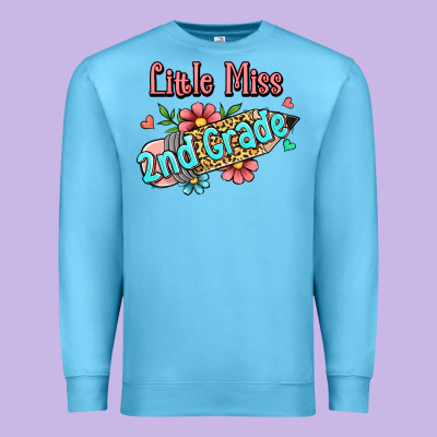 Little Miss Second Grade Premium Sweatshirt Designed By Ranaportraitstore