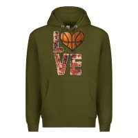 Army Green basketball love Premium Hoodie - JahusDesignShop