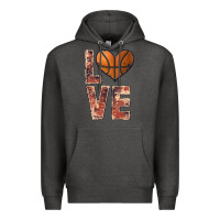 Charcoal Heather basketball love Premium Hoodie - JahusDesignShop