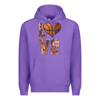 Purple basketball love Premium Hoodie - JahusDesignShop