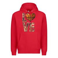 Red basketball love Premium Hoodie - JahusDesignShop