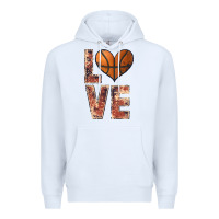 White basketball love Premium Hoodie - JahusDesignShop