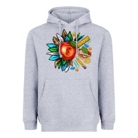 Heather Grey teacher sunflower Heavyweight Hoodie - texasbilliewilder