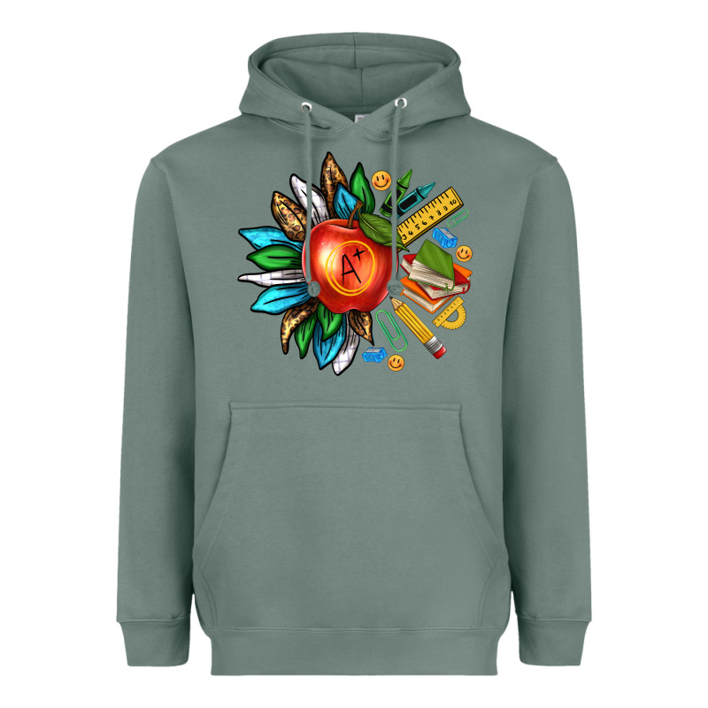 Teacher Sunflower Heavyweight Hoodie by texasbilliewilder | Teevron