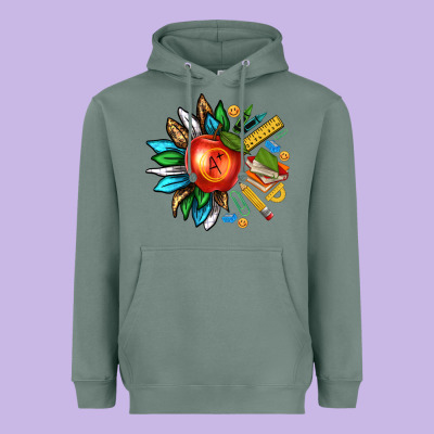 Heavyweight Hoodie teacher sunflower