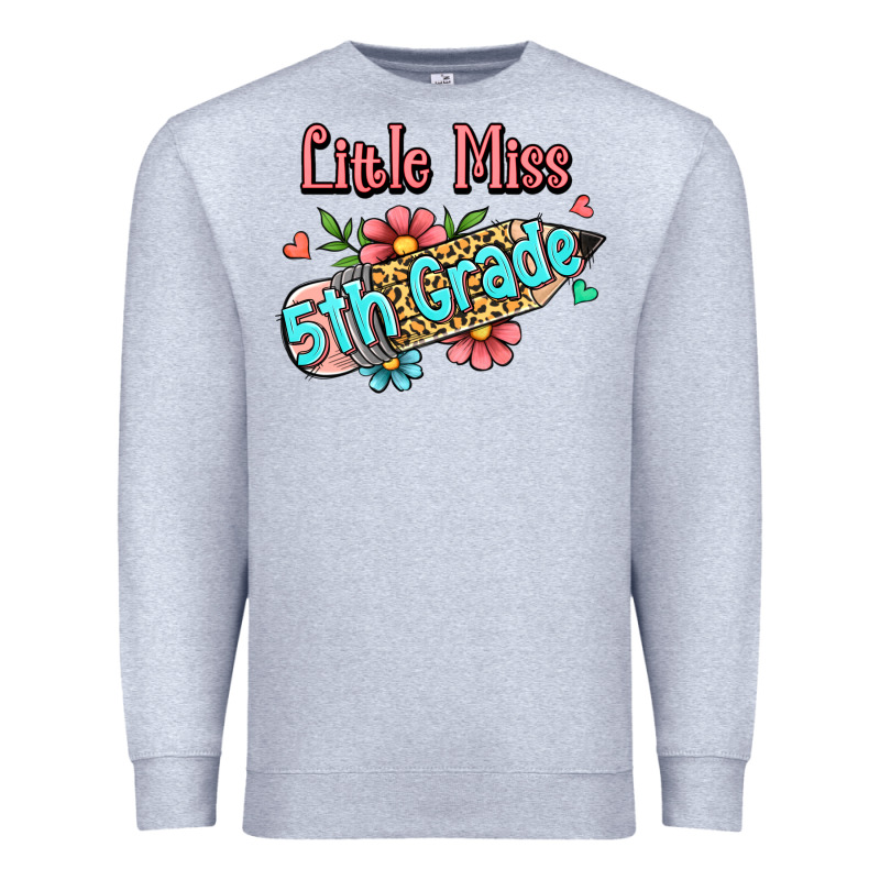 Little Miss Fifth Grade Premium Sweatshirt by RanaPortraitStore | Teevron
