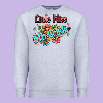 Little Miss Fifth Grade Premium Sweatshirt Designed By Ranaportraitstore