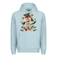 Blue Mist Christmas martini  and martini bottle Premium Hoodie - AdoDesignShop